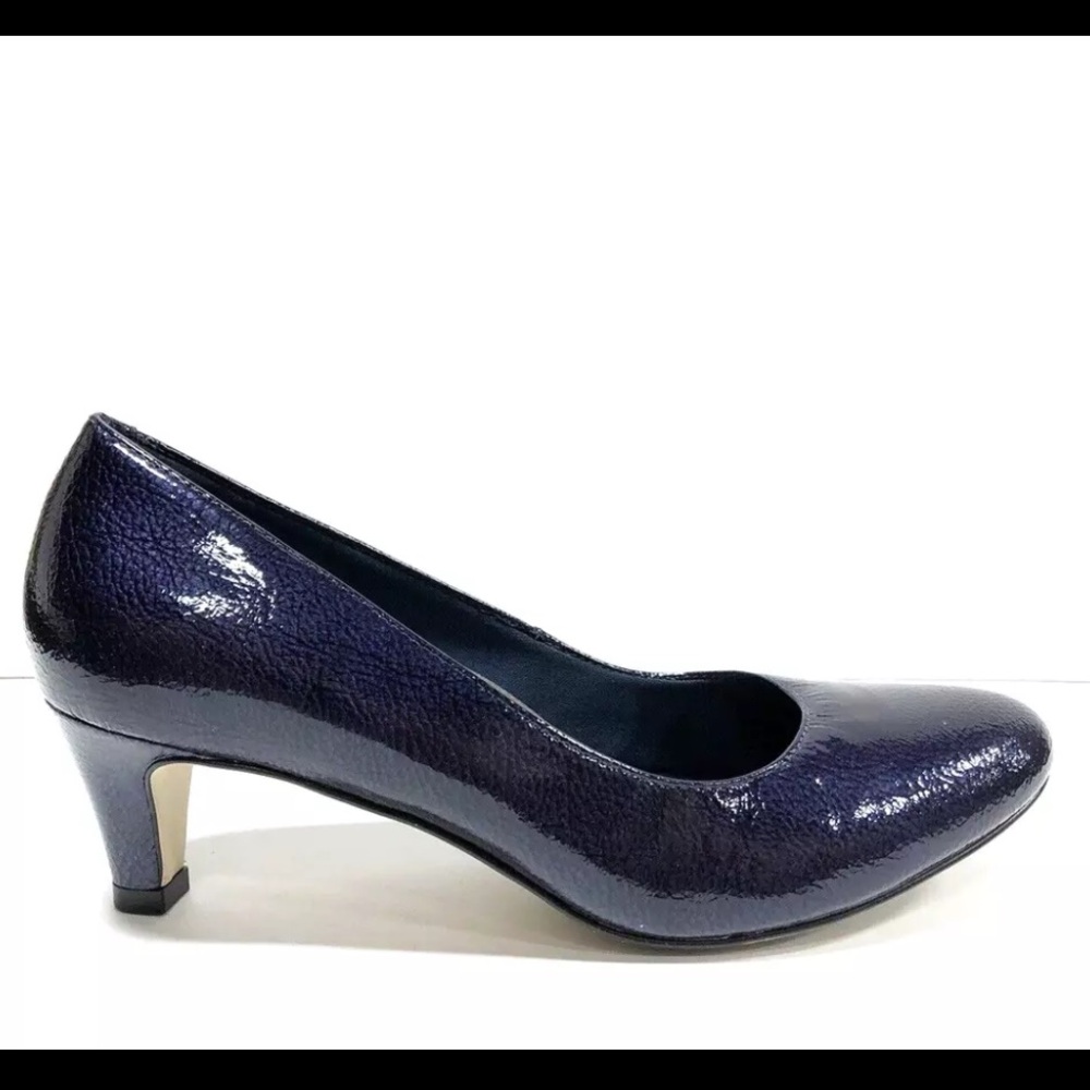 Walking Cradles Navy Blue Patent Leather Pumps, Size 9, Minimal Wear